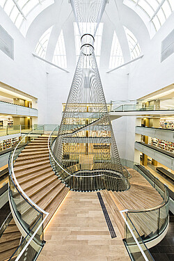 Vue intérieure de la BNU (Crédit : BNU - JPR)