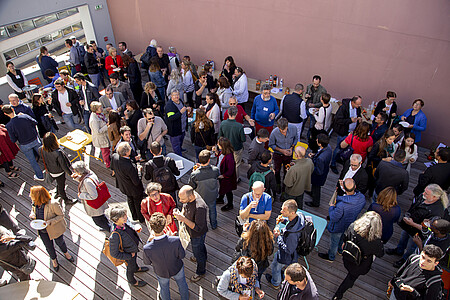 La terrasse se prêtait parfaitement à une collation conviviale 