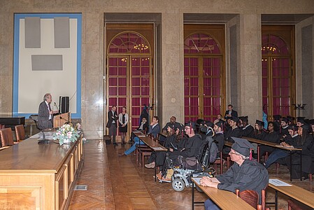 Discours d'Alain Beretz, parrain de la promotion CMI - Photo © Laurent Godoy