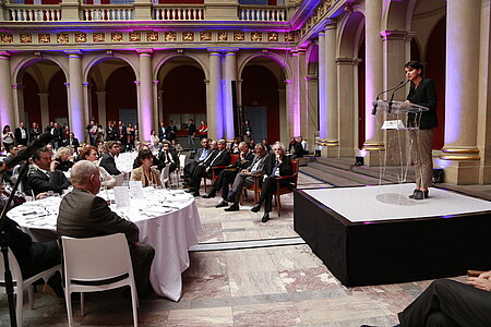 Najat Vallaud-Belkacem, la ministre de l'Education nationale, de l'Enseignement supérieur et de la Recherche, était présente.