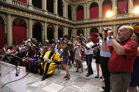 Famille et amis étaient venus nombreux assister à ce moment important.