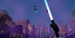 Les derniers développements de Paul, influencé par l'univers Star Wars, lui permettent de contrôler par la pensée un sabre laser en réalité virtuelle.