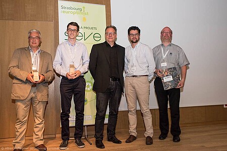 Clément Sauer (master 2 Mécatronique et énergie) et l’entreprise Suchard/Carambar & Co. © Alban Hefti pour Strasbourg Eurométropole