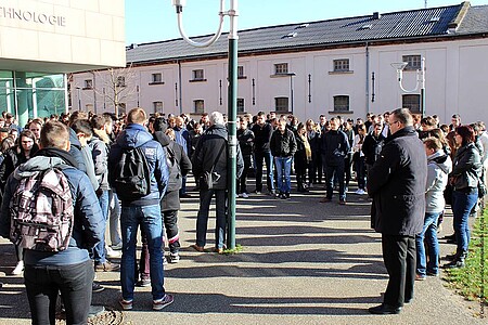 Minute de silence à l'IUT d'Haguenau