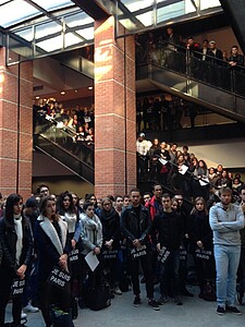 Minute de silence à l'EM Strasbourg