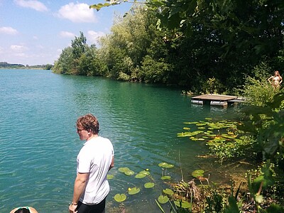 Le "mittag stop" était aussi l'occasion de profiter d'une gravière