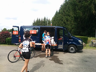 Premier "Sprinter stop" pour le groupe rouge clair...