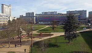 Vue du campus de l'Esplanade en hiver