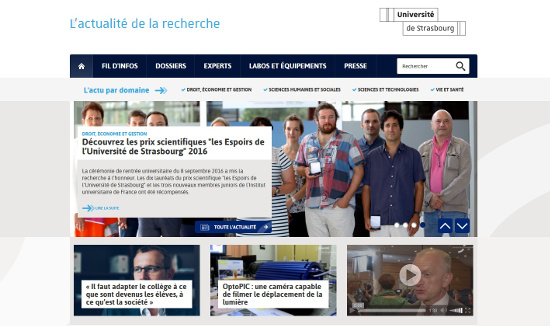 Un nouveau site dédié à l'actualité de la recherche
